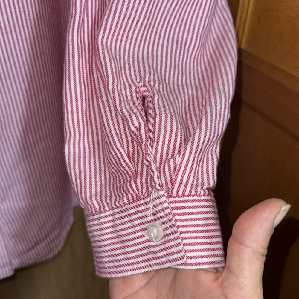 Zach & Rachel pink white striped button front size 3X - Picture 4 of 5